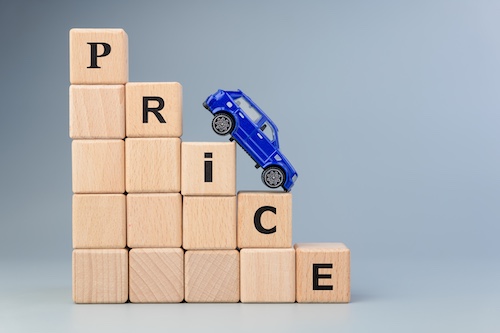 Car Diminishing in Price Concept