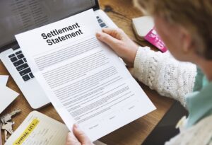 Settlement Statement Concept - Accept an Insurance Settlement