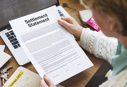 Settlement Statement Concept - Accept an Insurance Settlement